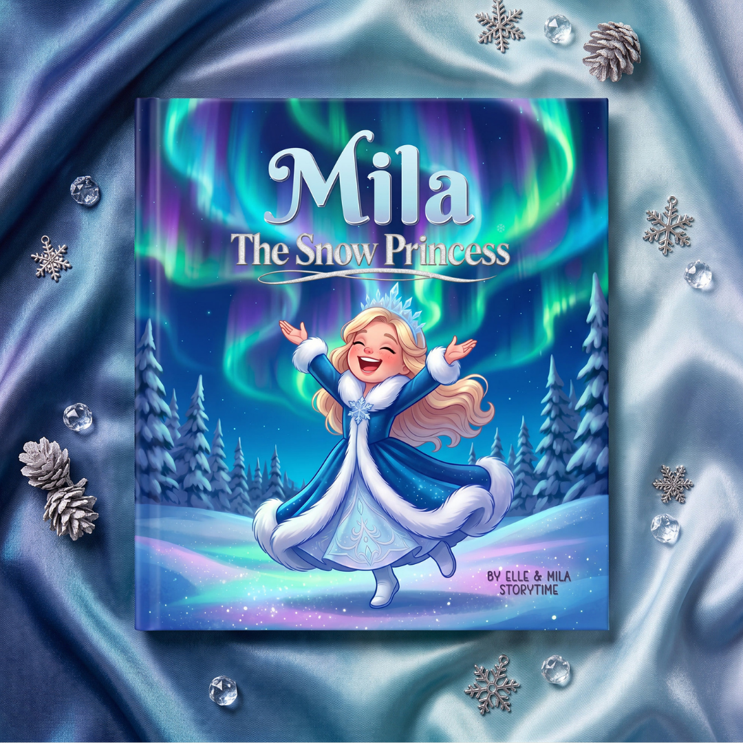 Snow princess story for girls magical winter adventure personalized