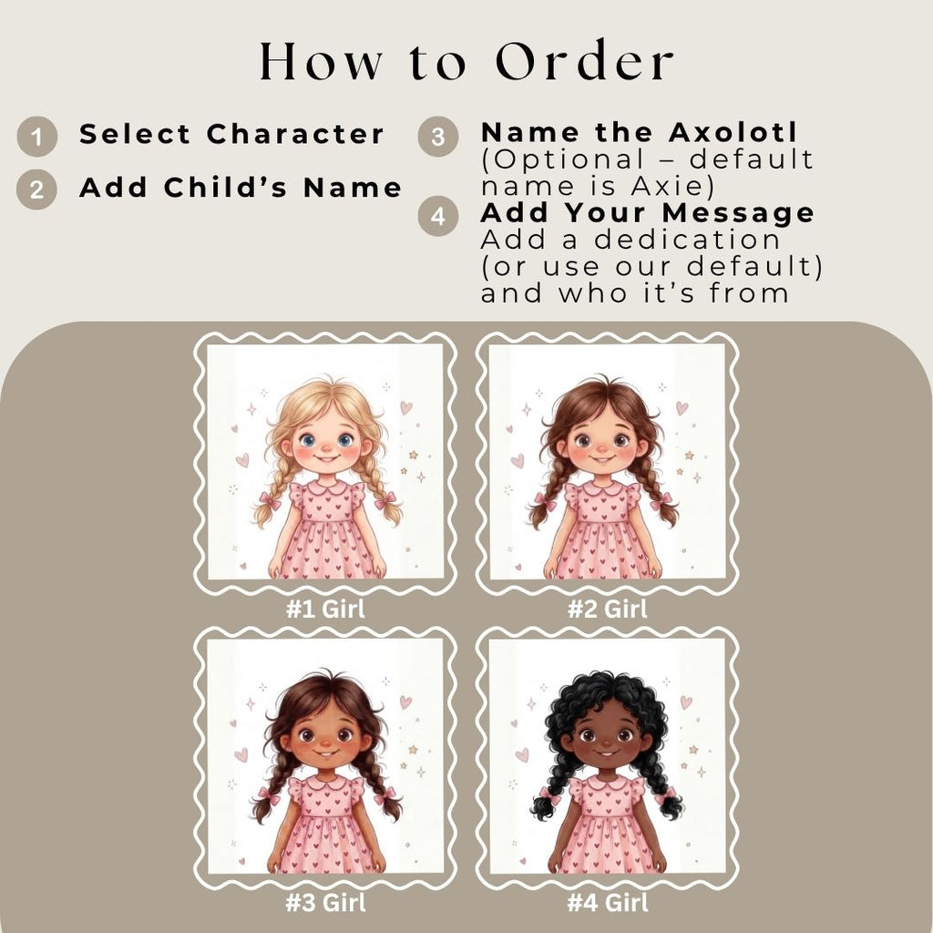 Axolotl book for girls aquarium adventure personalized