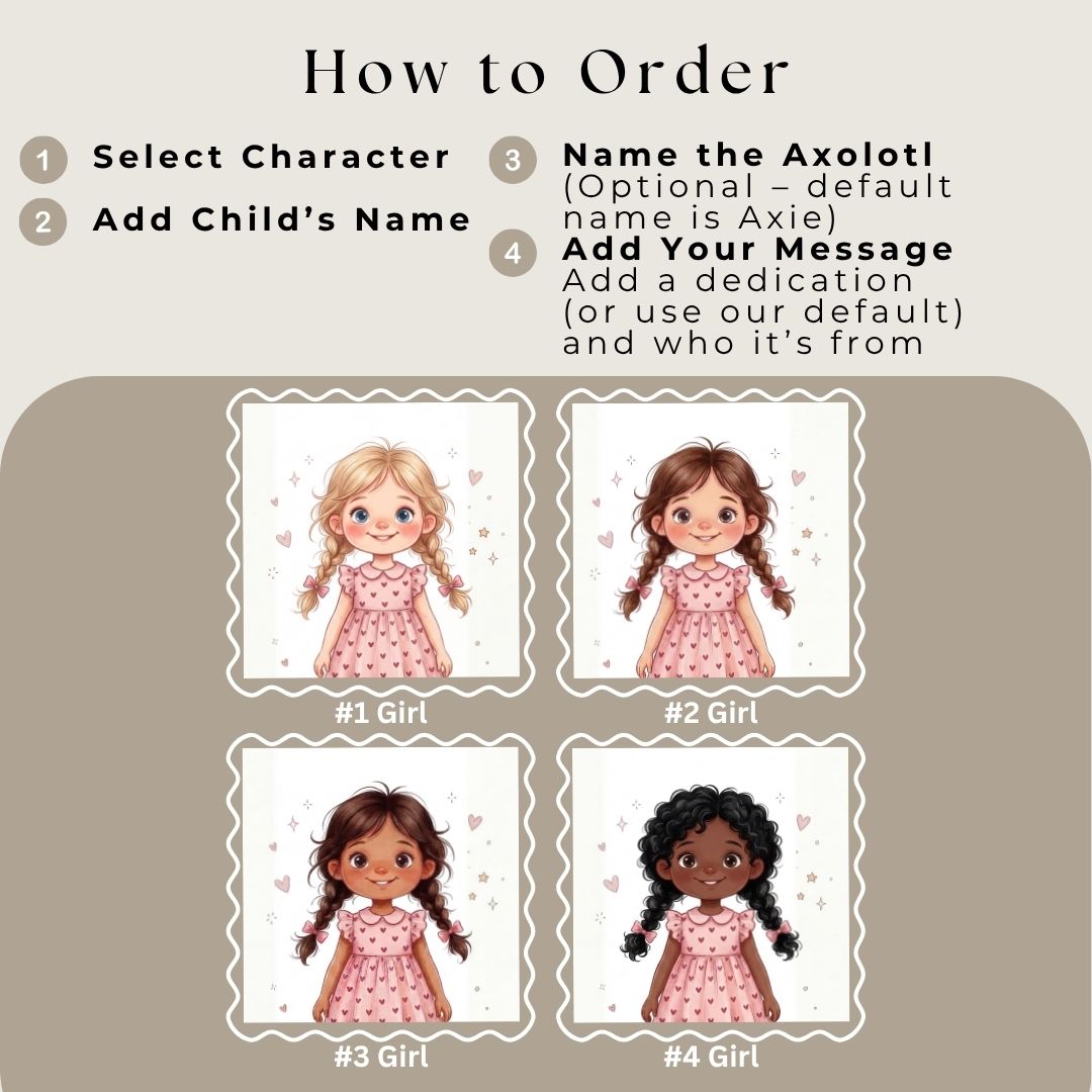 Axolotl book for girls aquarium adventure personalized
