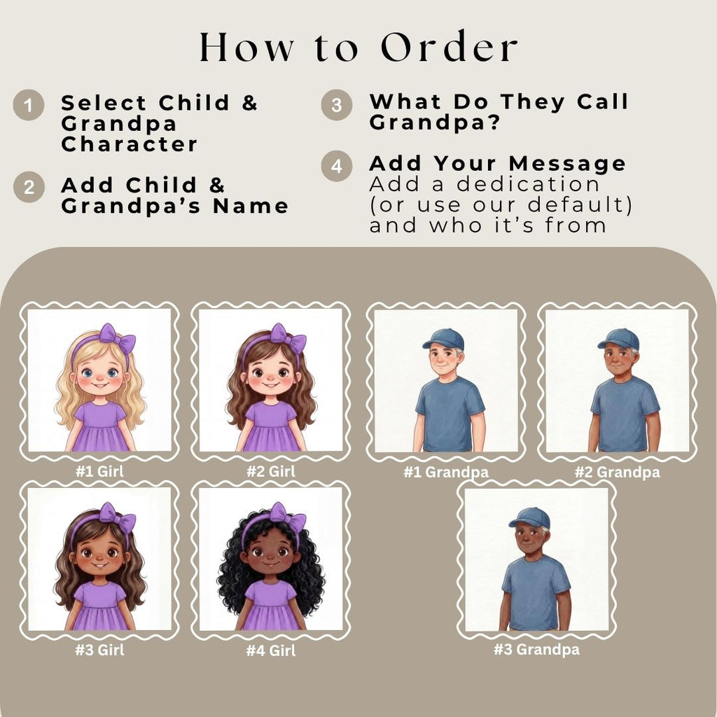 Grandpa and granddaughter safari adventure book african wildlife story personalized
