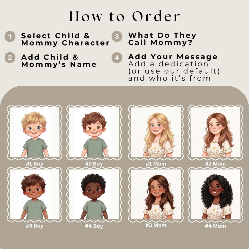 Mommy son story book personalized
