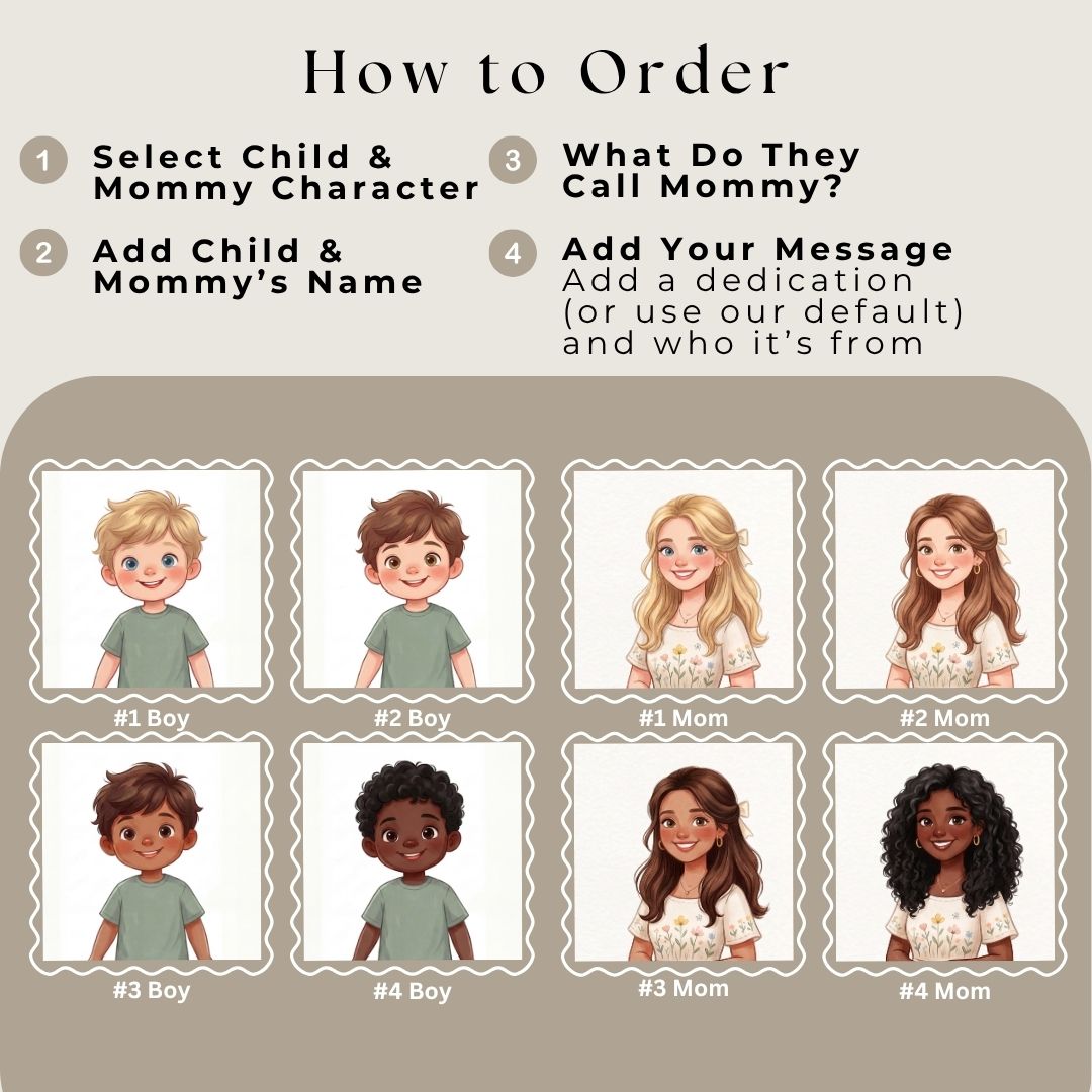 Mommy son story book personalized