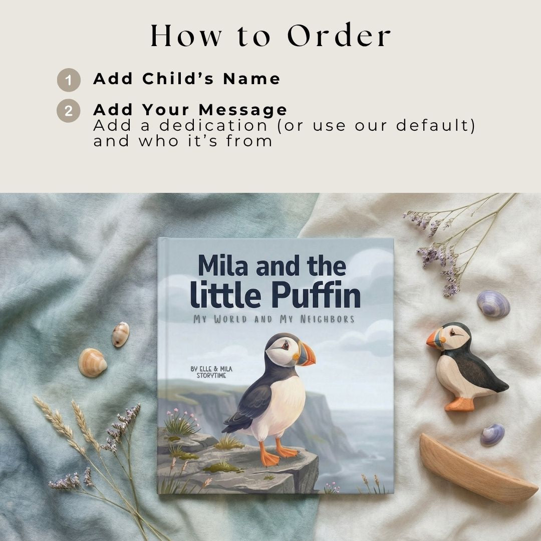 Puffin fact book ocean animal adventure learning personalized