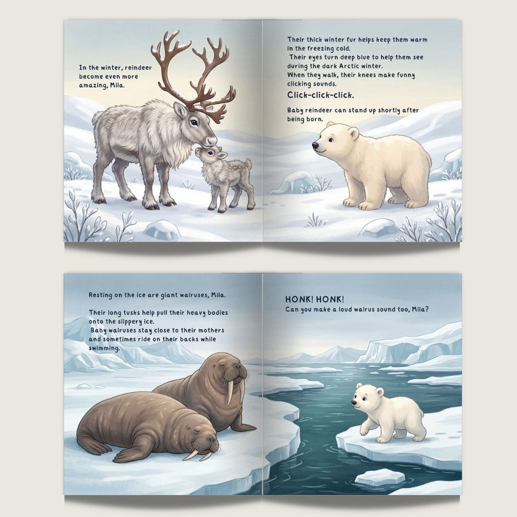 Polar bear fact book arctic animal adventure learning personalized