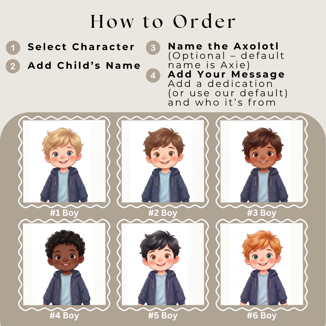 Axolotl book for boys aquarium adventure personalized