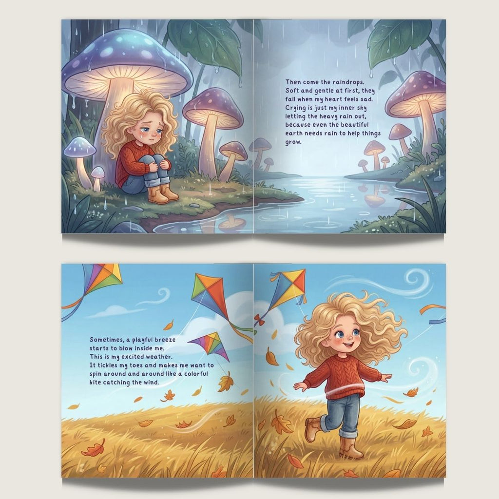 Inner weather storybook for girls emotional mindfulness personalized