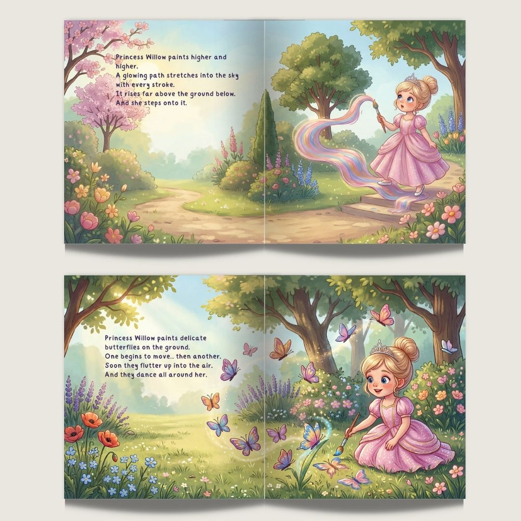 Princess storybook for girls magic paintbrush tale