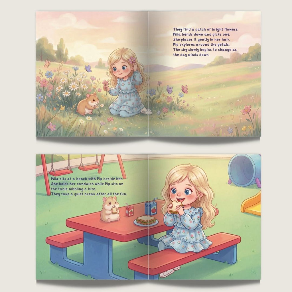 Hamster pet story book for girls personalized