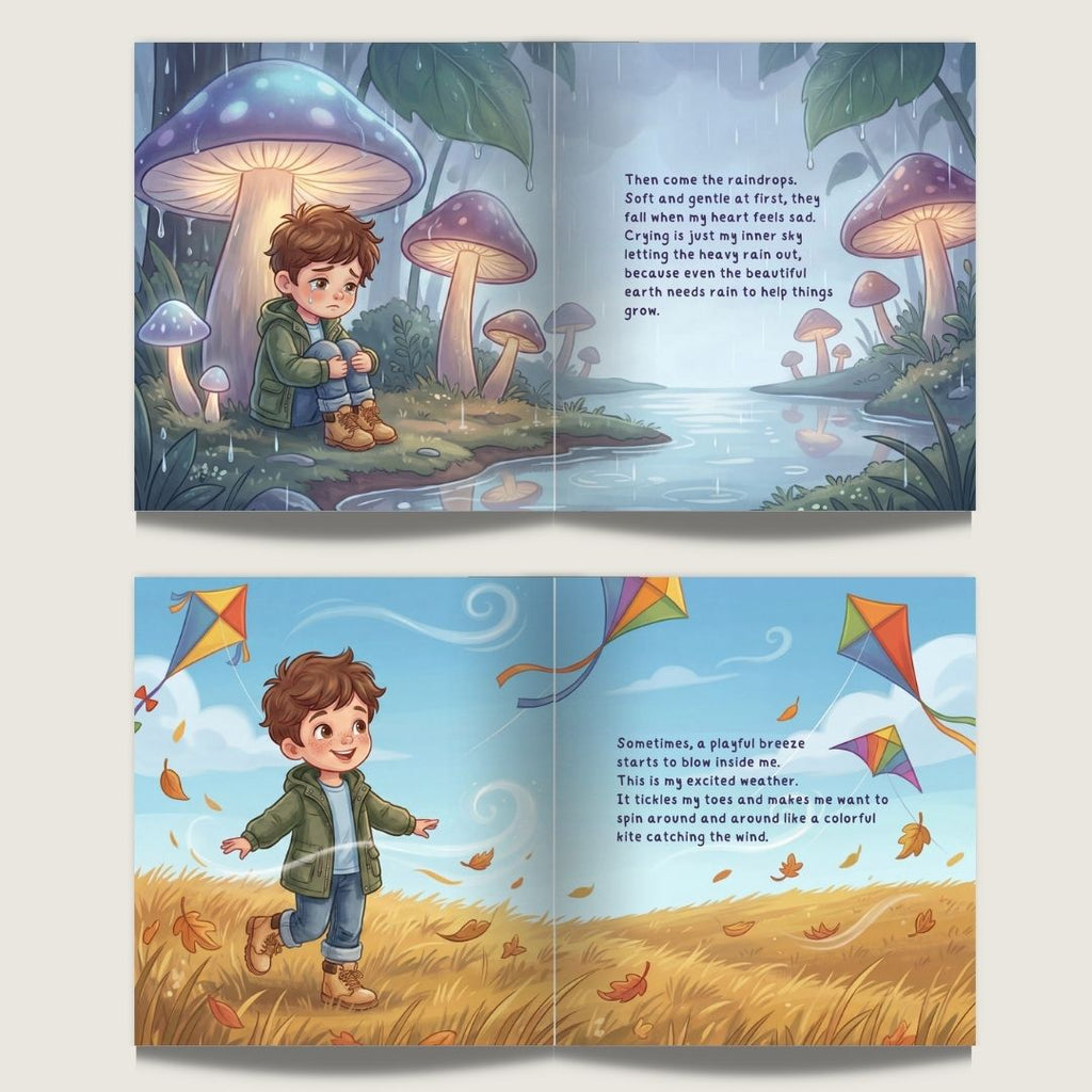 Inner weather storybook for boys emotional mindfulness personalized