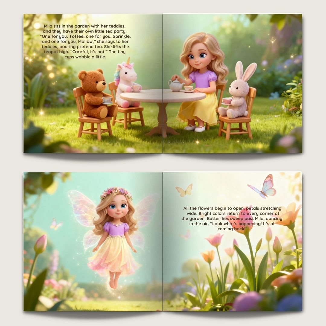 Fairy adventure book for girls personalized