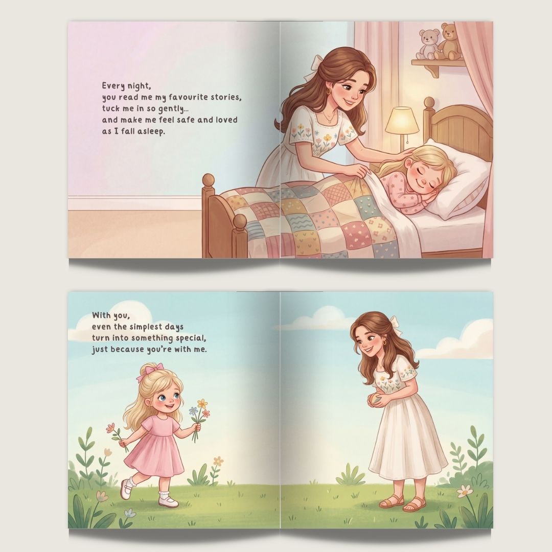 Mommy daughter story book personalized