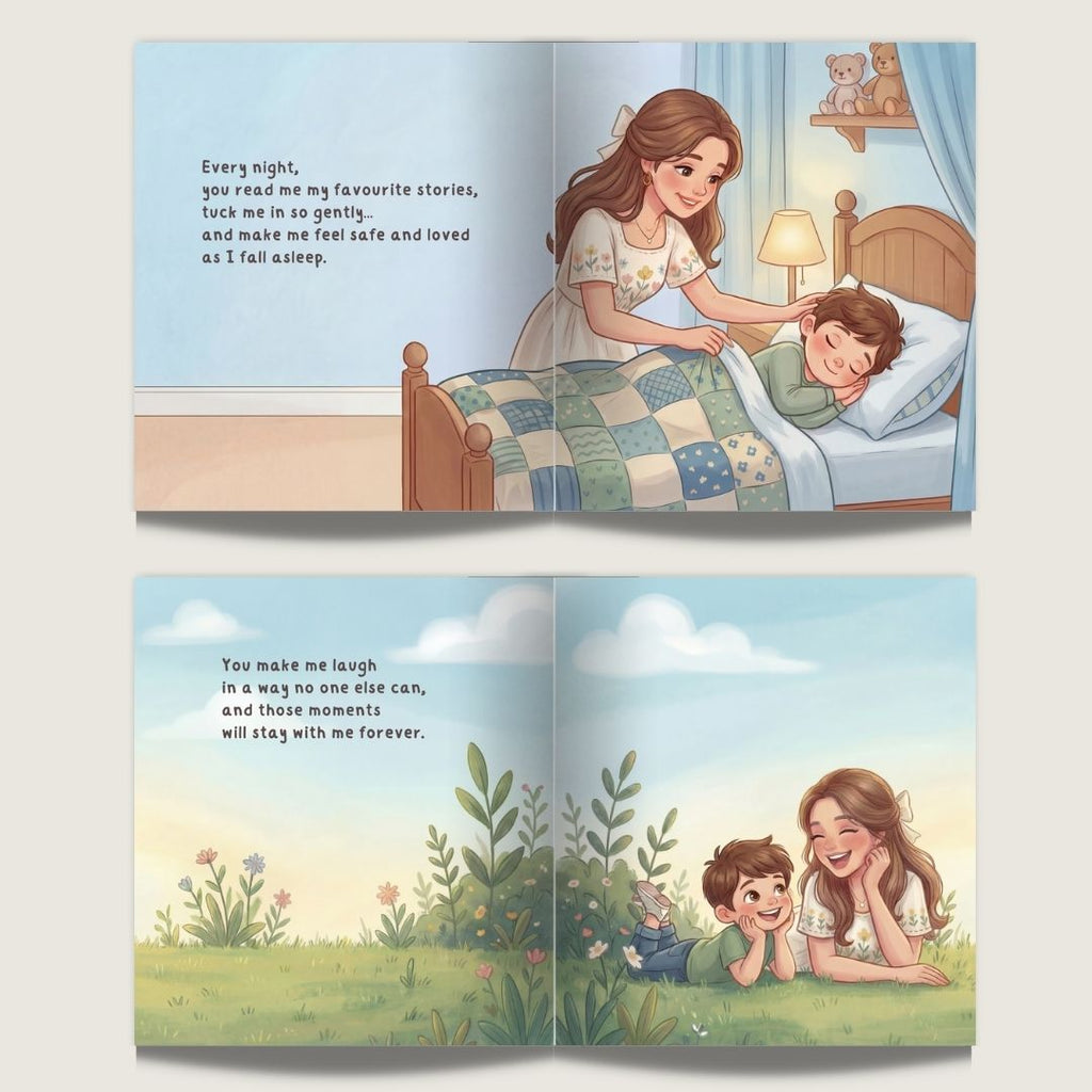 Mommy son story book personalized