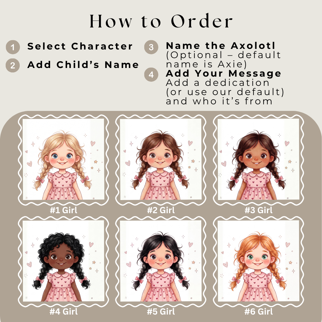 Axolotl book for girls aquarium adventure personalized