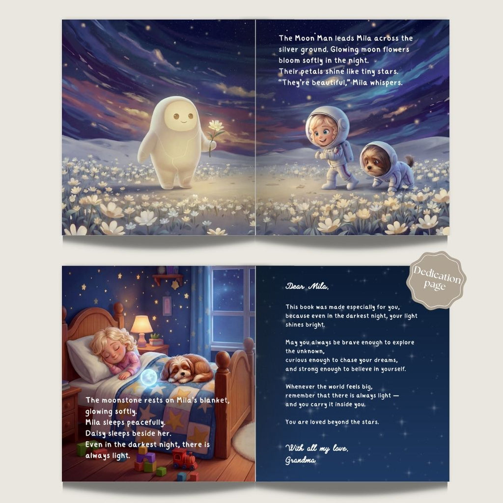 Space adventure book for girls puppy adventure personalized