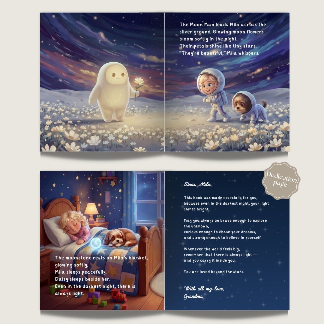 Space adventure book for girls puppy adventure personalized