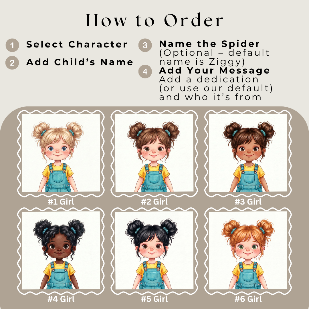 Jumping spider story book for girls park adventure personalized