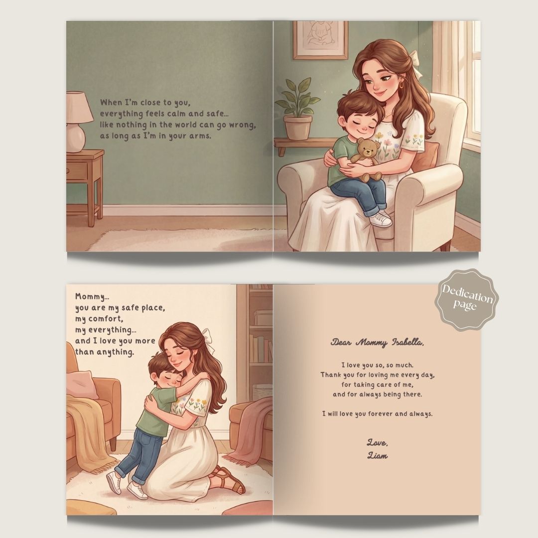 Mommy son story book personalized