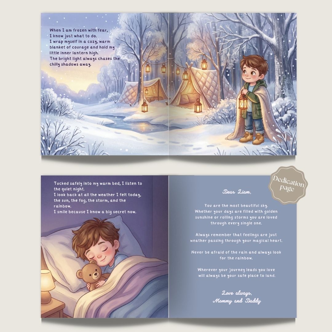 Inner weather storybook for boys emotional mindfulness personalized