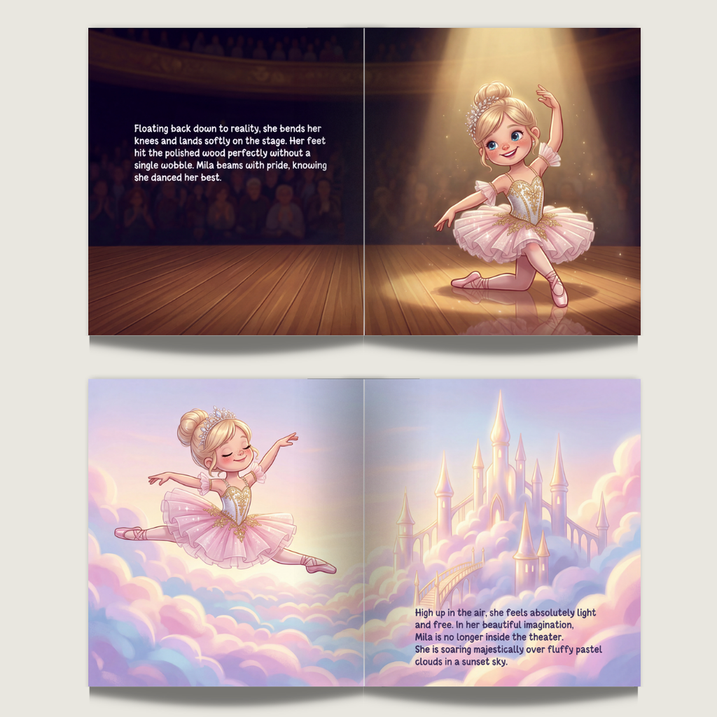 Ballerina Storybook | Child Becomes The Star Dancer, Magical Ballet Adventure Personalized
