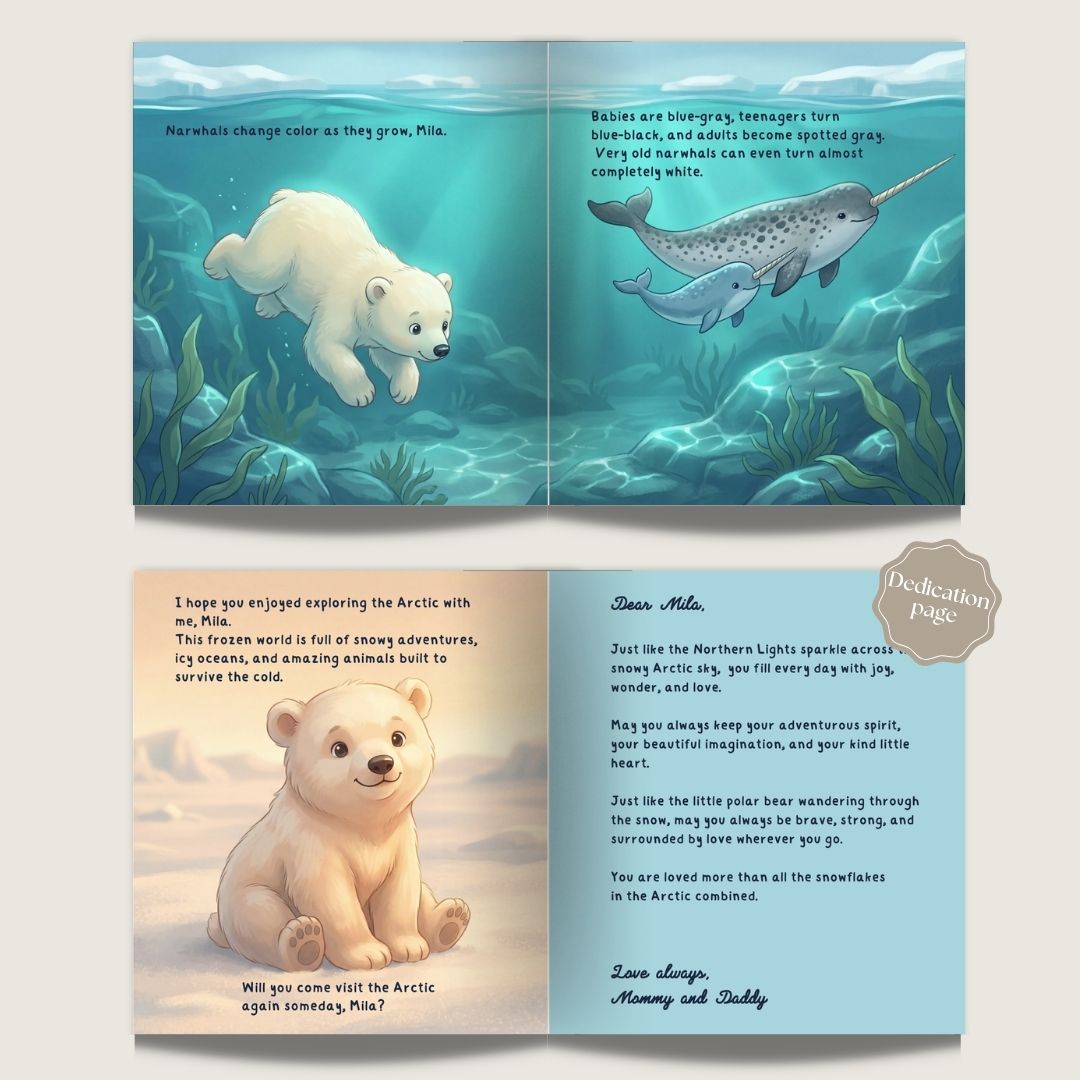 Polar bear fact book arctic animal adventure learning personalized