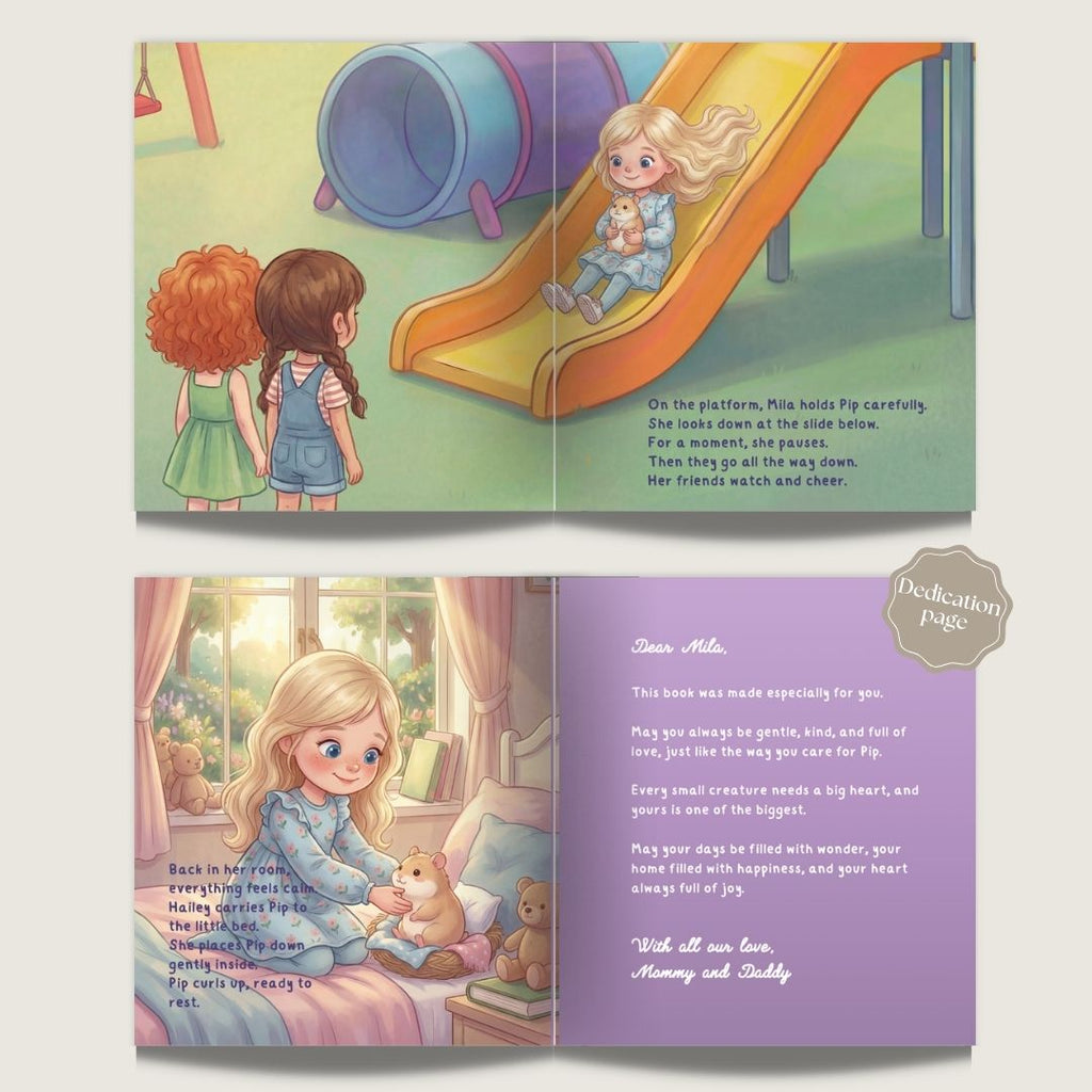 Hamster pet story book for girls personalized