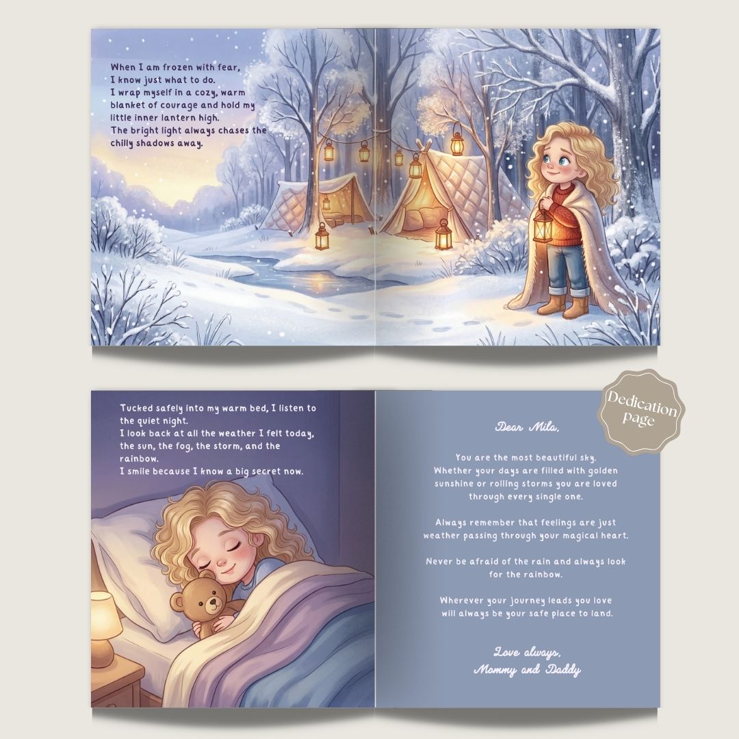 Inner weather storybook for girls emotional mindfulness personalized