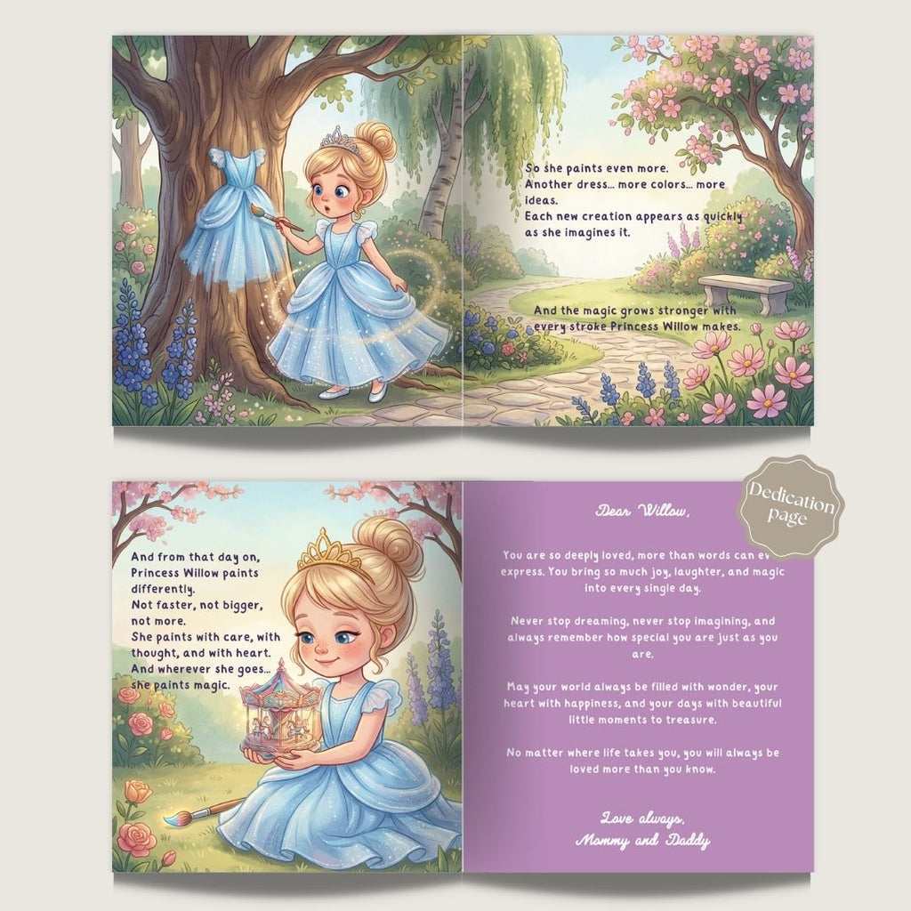 Princess storybook for girls magic paintbrush tale