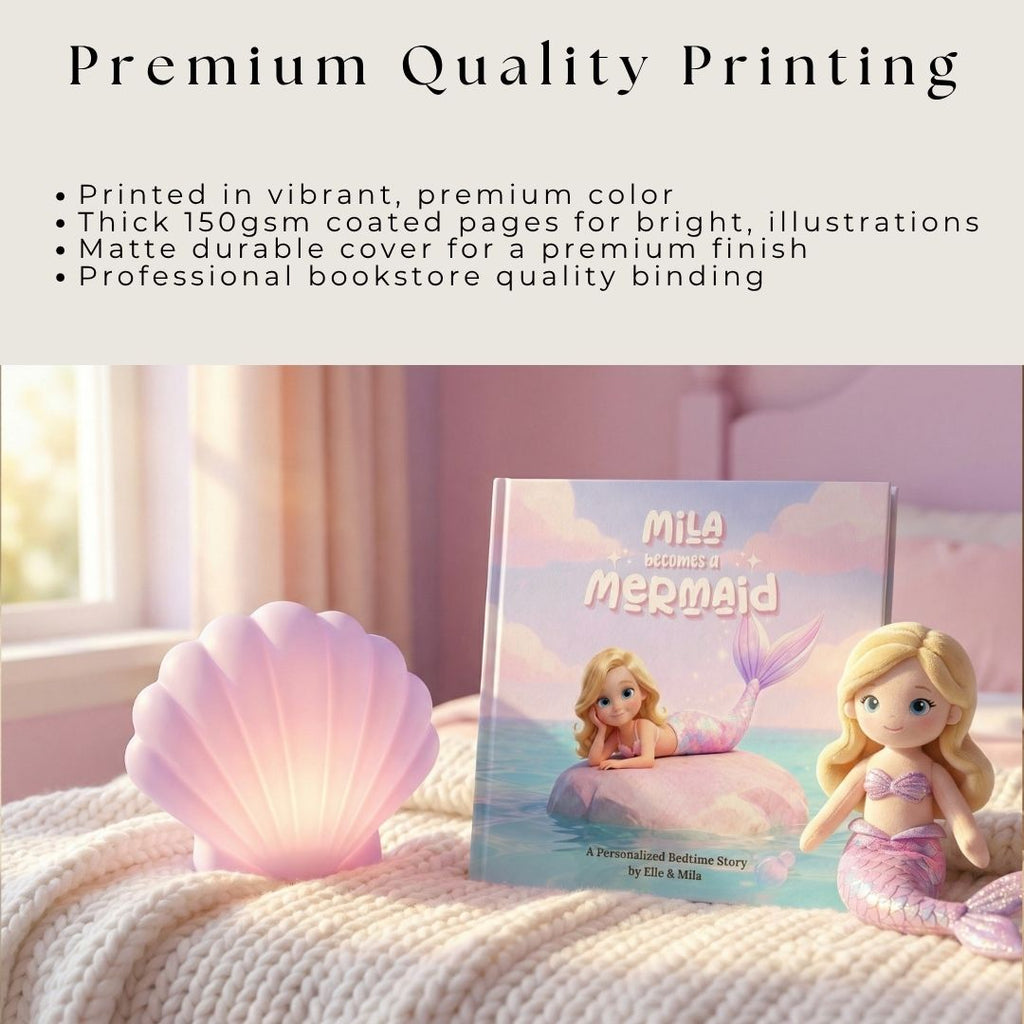 Mermaid book for girls magical ocean adventure personalized