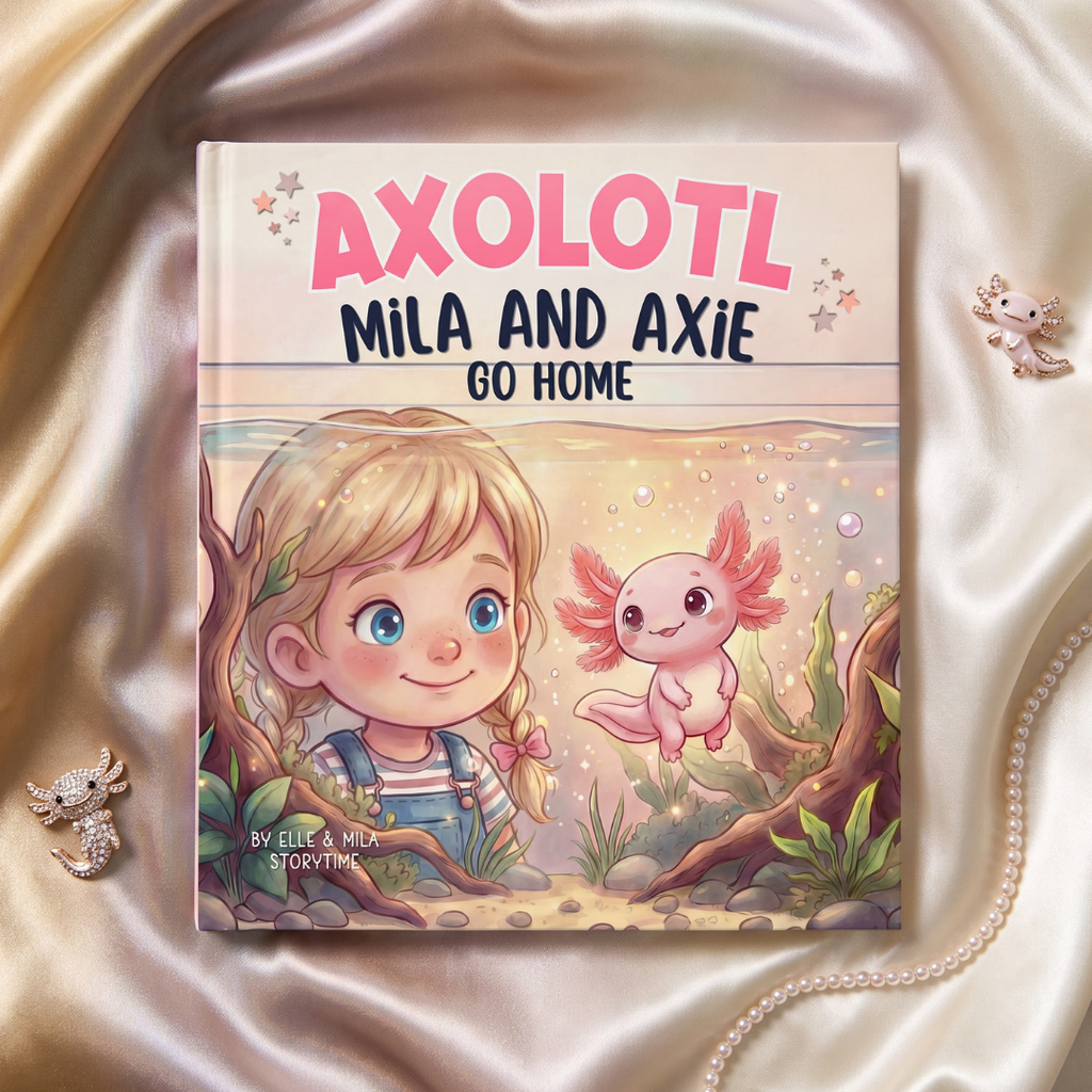 Axolotl book for girls pet story personalized