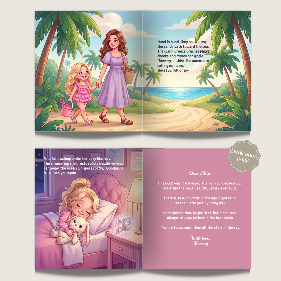 Mermaid book for girls magical ocean adventure personalized
