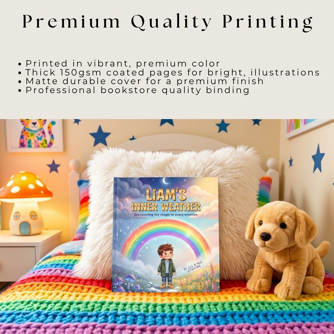 Inner weather storybook for boys emotional mindfulness personalized