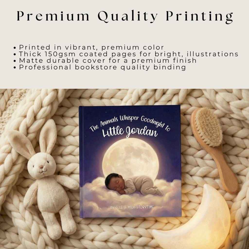 Baby bedtime book for boys animal sleep story personalized