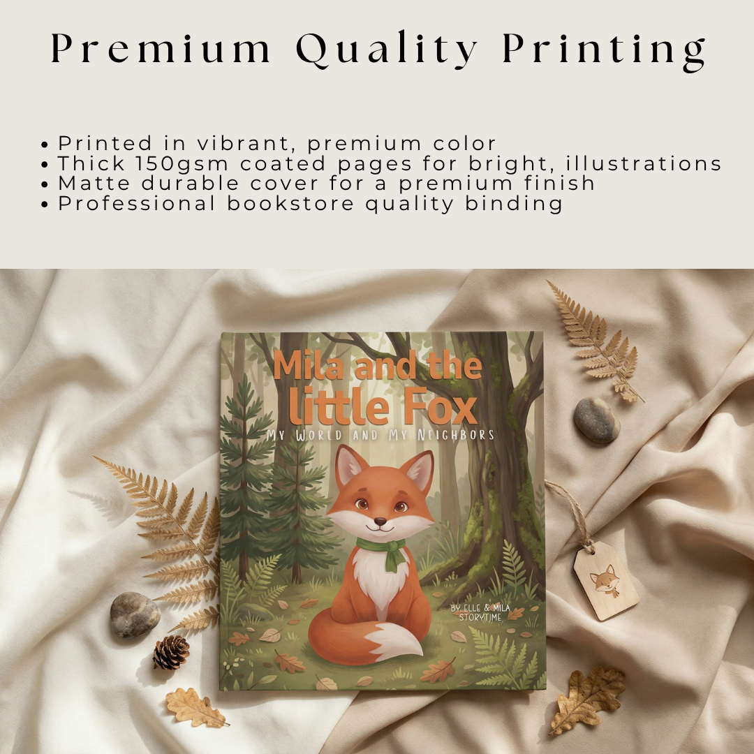 Red fox fact book woodland animals adventure learning personalized