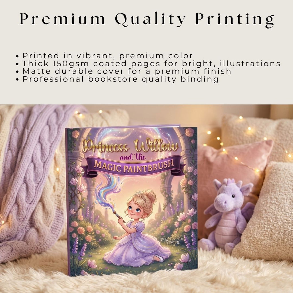 Princess storybook for girls magic paintbrush tale