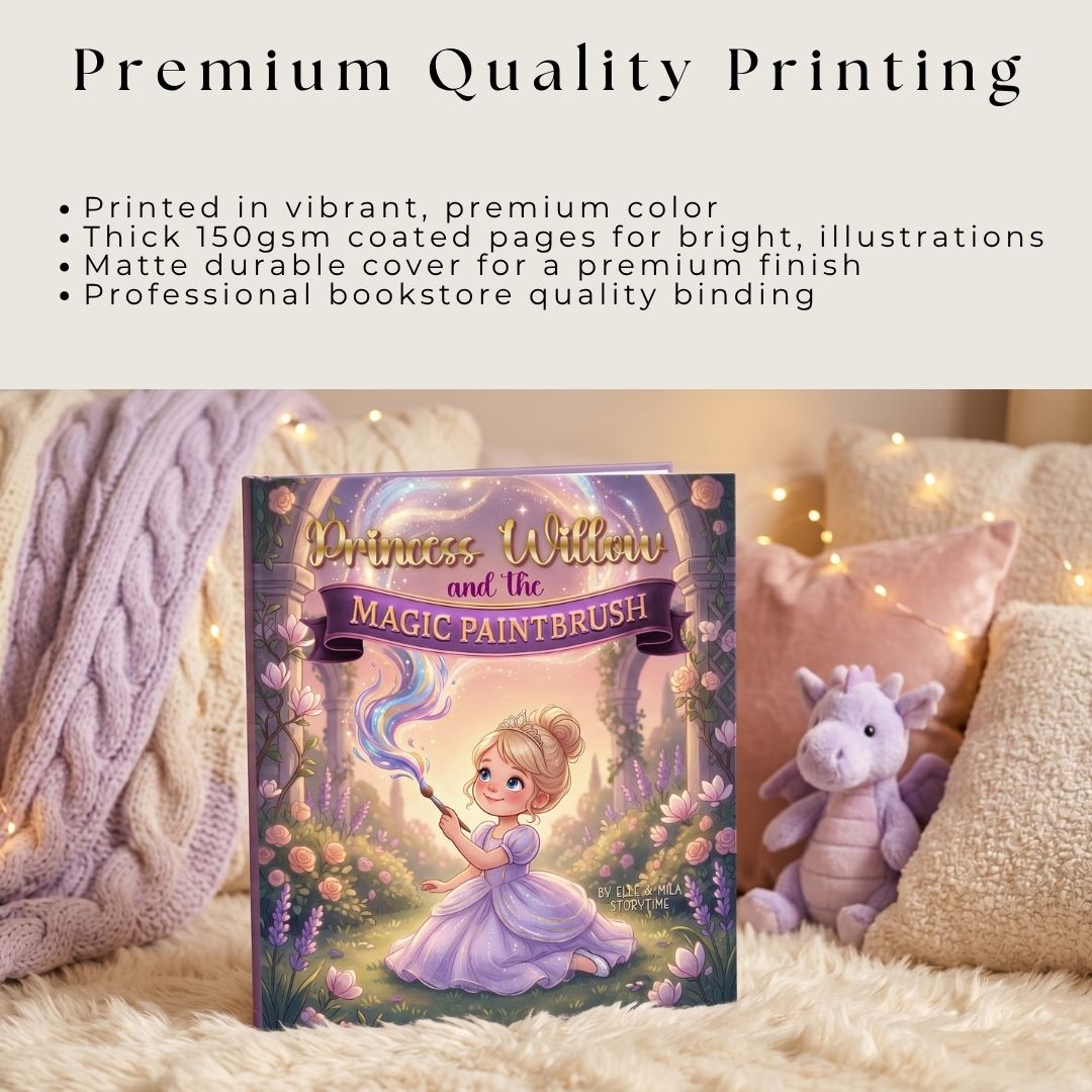 Princess storybook for girls magic paintbrush tale
