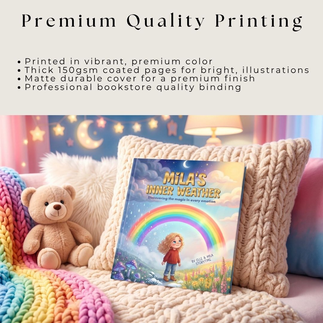 Inner weather storybook for girls emotional mindfulness personalized
