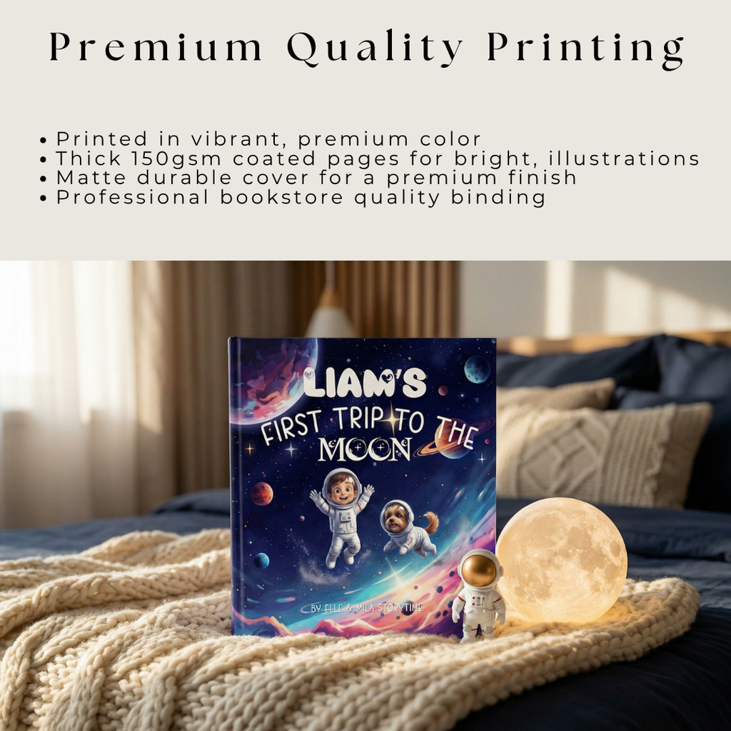 Space adventure book for boy puppy adventure personalized