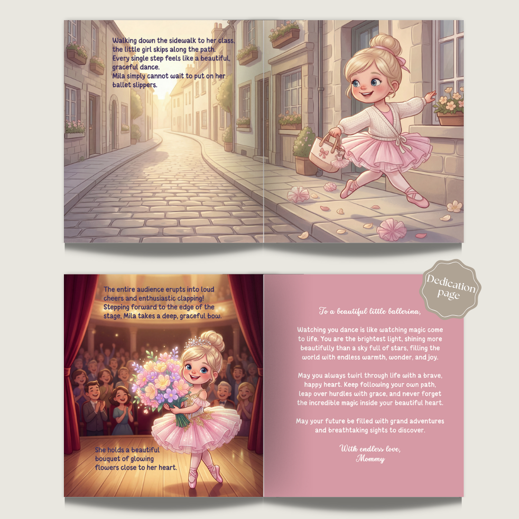 Ballerina Storybook | Child Becomes The Star Dancer, Magical Ballet Adventure Personalized