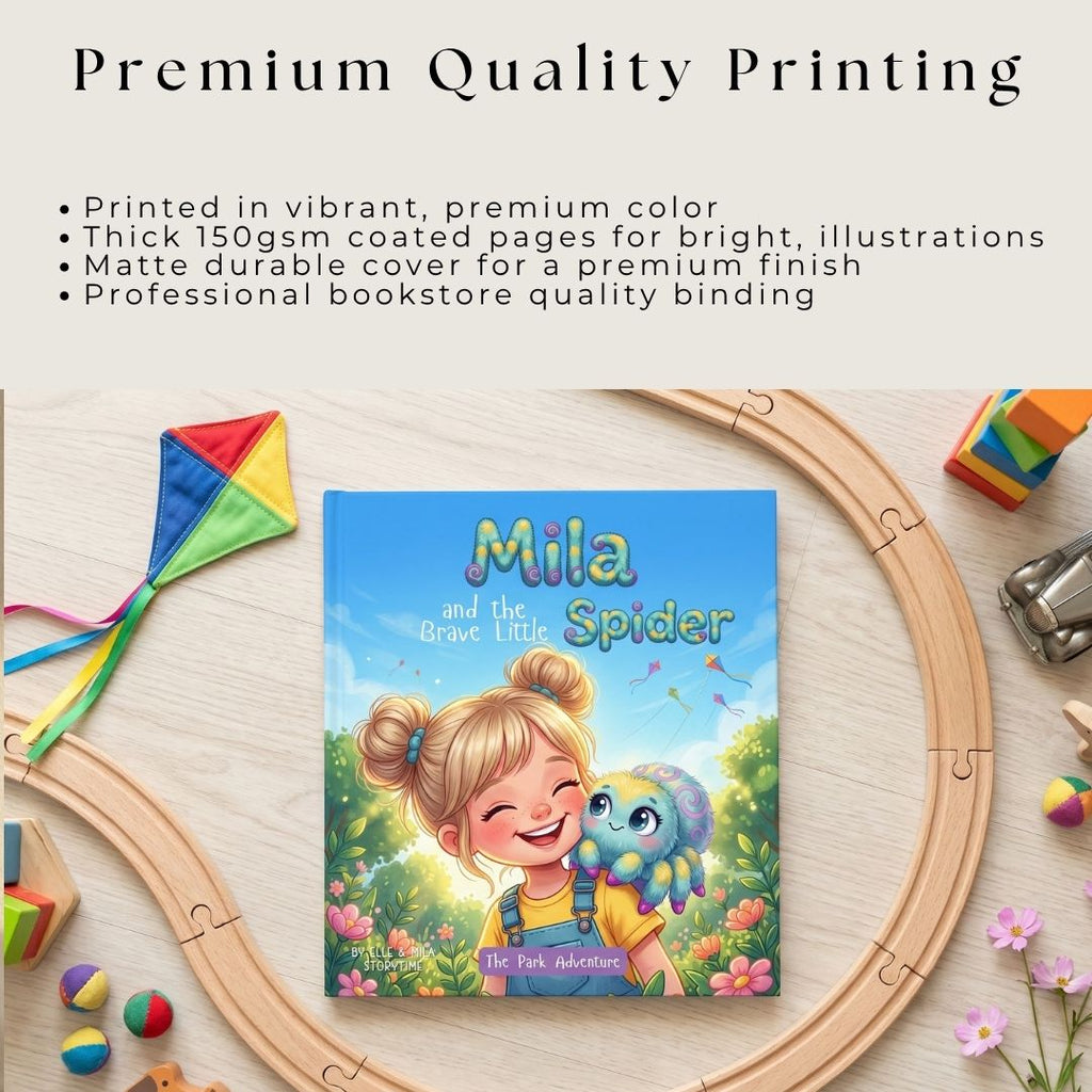 Jumping spider story book for girls park adventure personalized