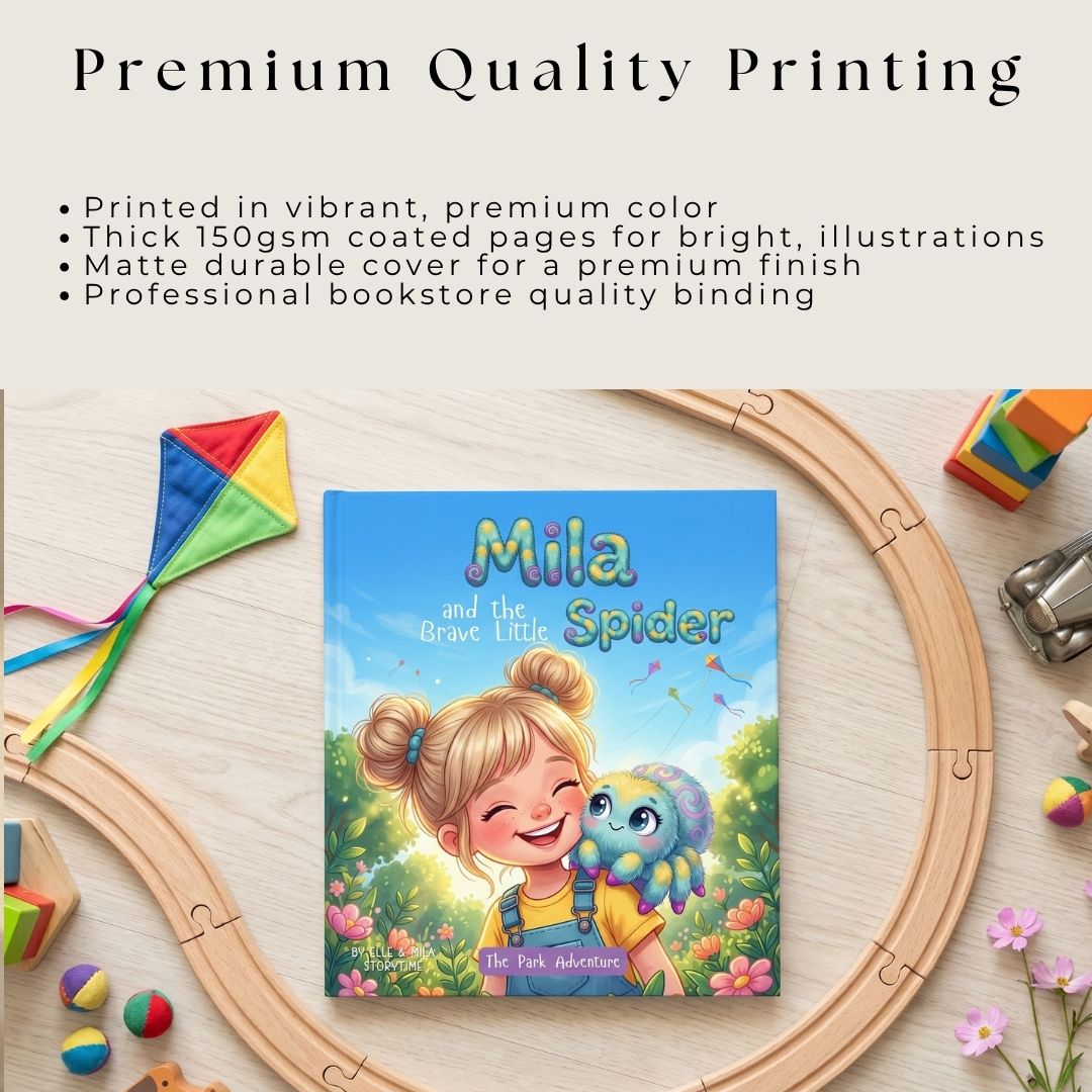 Jumping spider story book for girls park adventure personalized