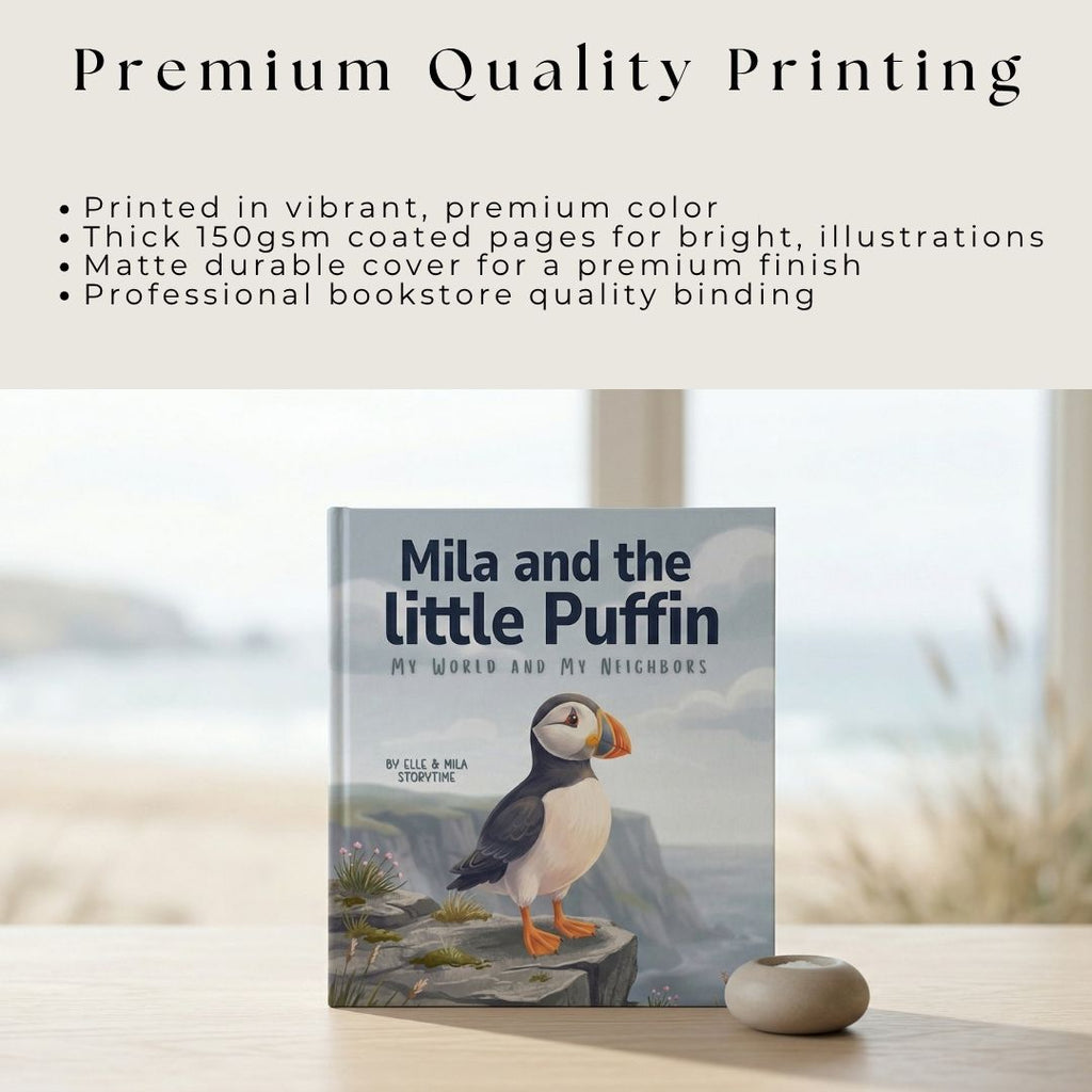 Puffin fact book ocean animal adventure learning personalized