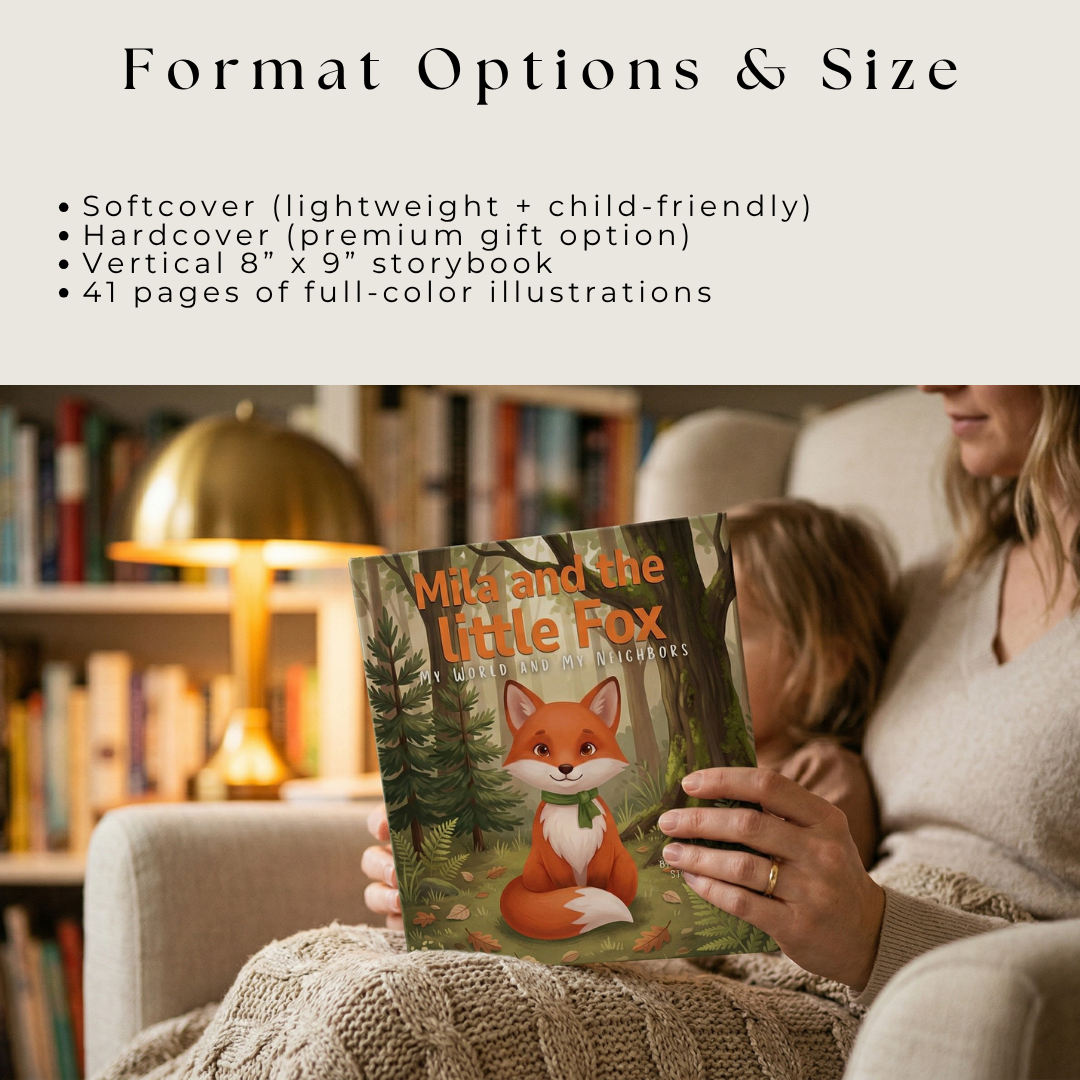 Red fox fact book woodland animals adventure learning personalized