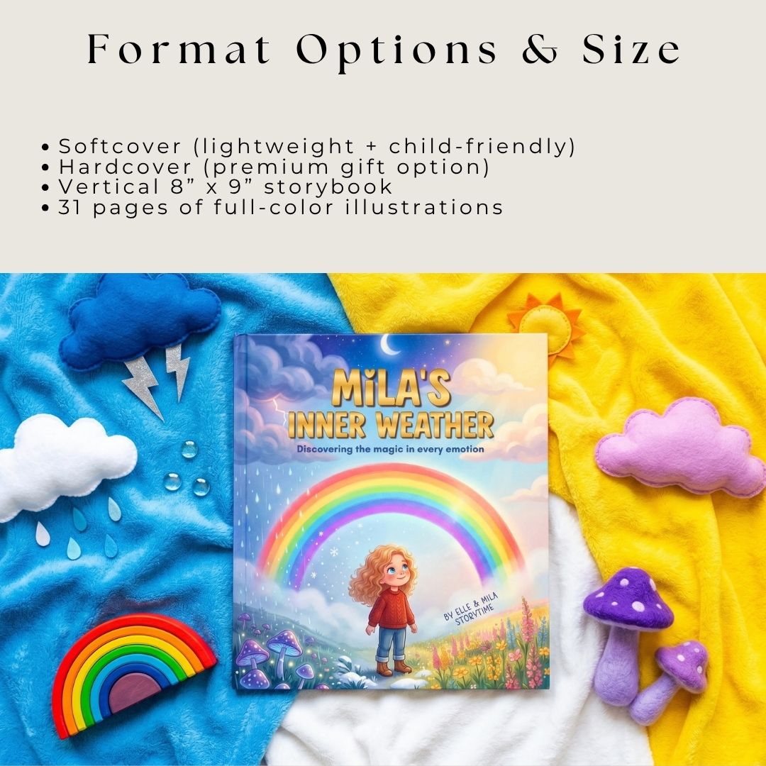 Inner weather storybook for girls emotional mindfulness personalized