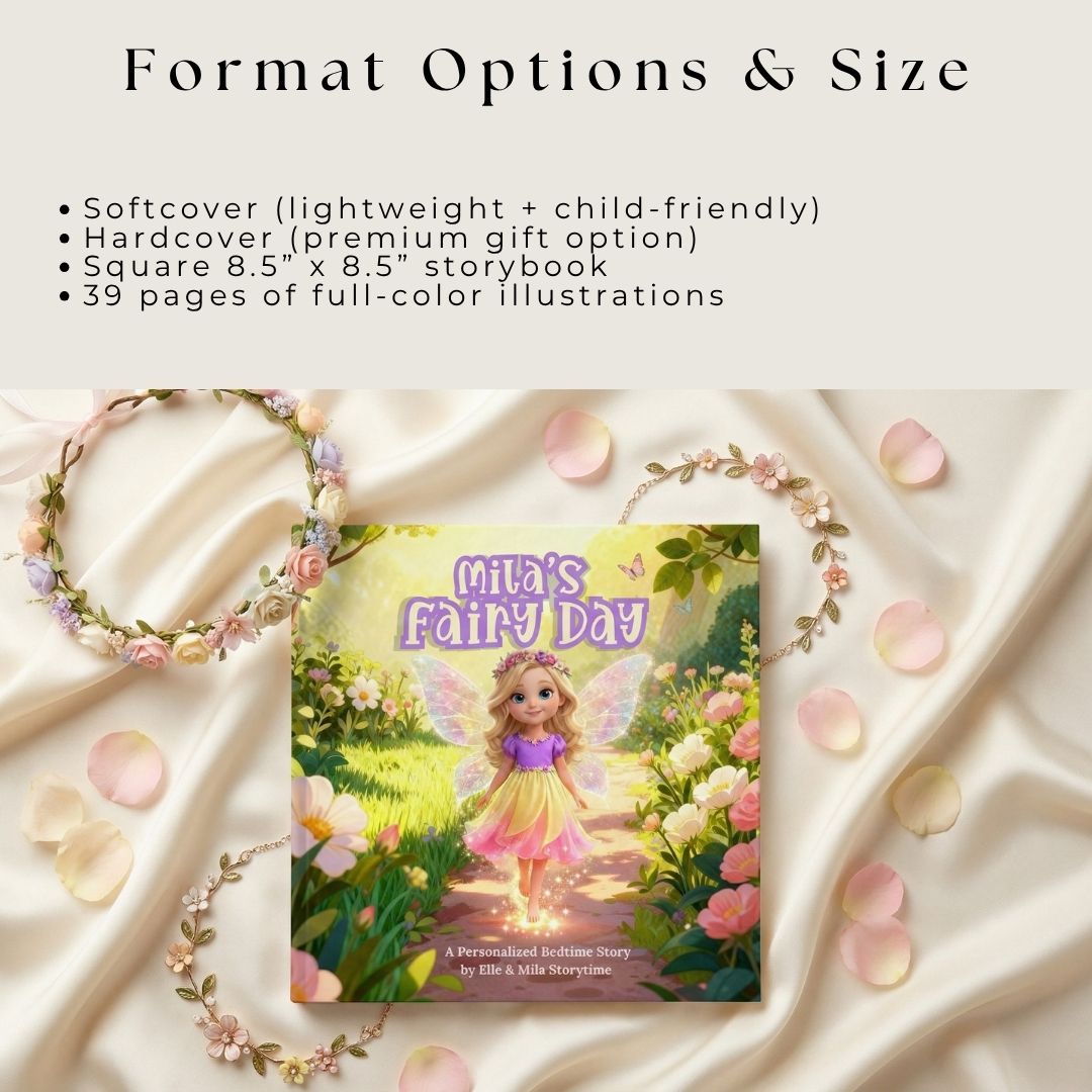 Fairy adventure book for girls personalized