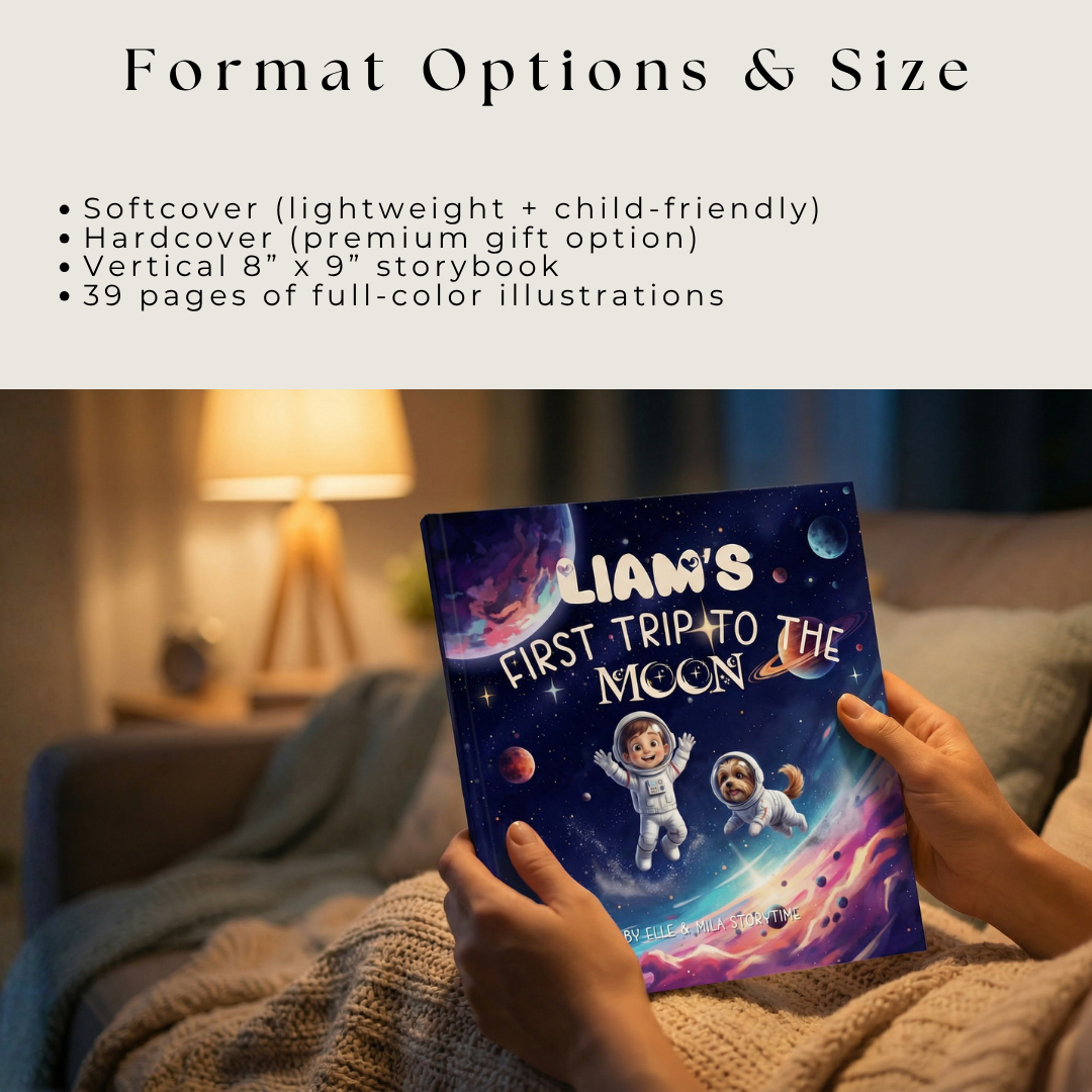 Space adventure book for boy puppy adventure personalized