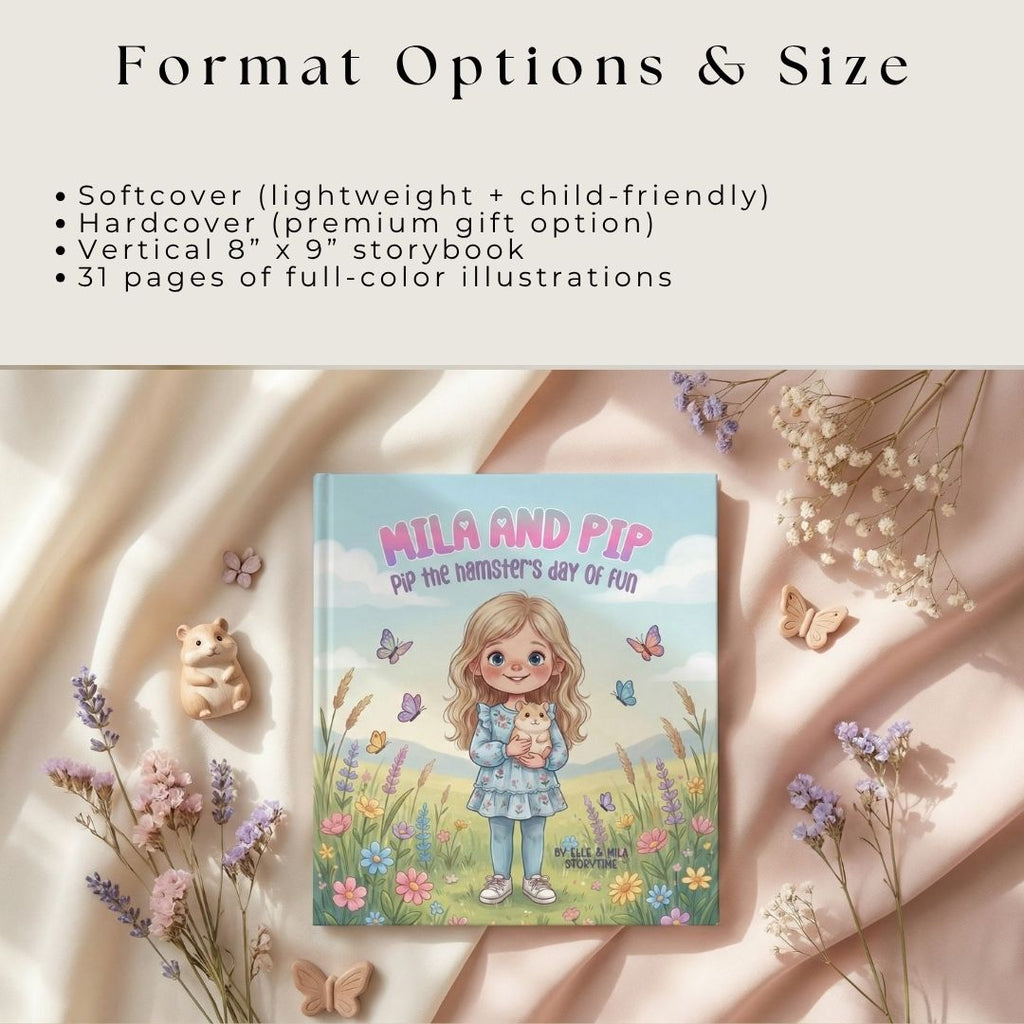 Hamster pet story book for girls personalized