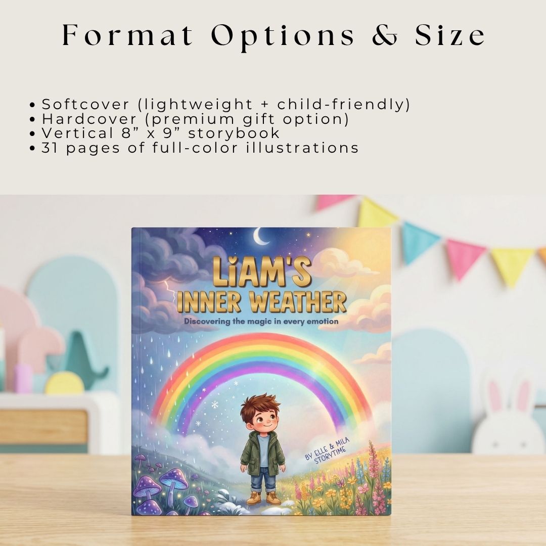 Inner weather storybook for boys emotional mindfulness personalized