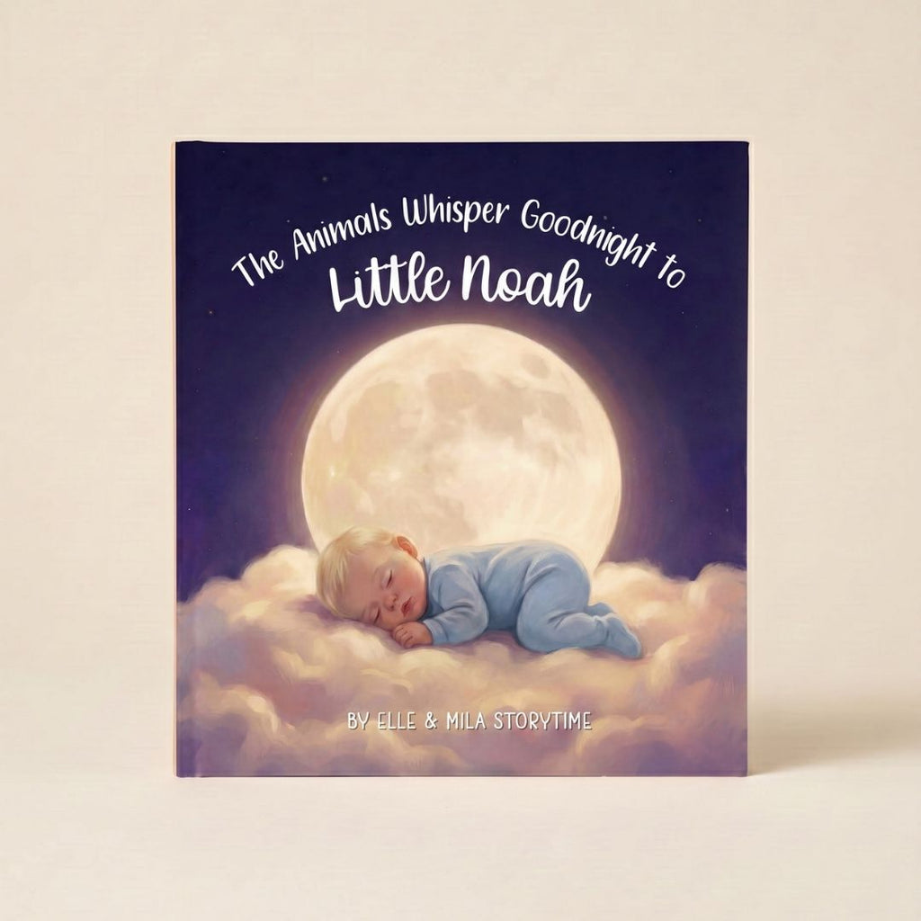 Baby bedtime book for boys animal sleep story personalized