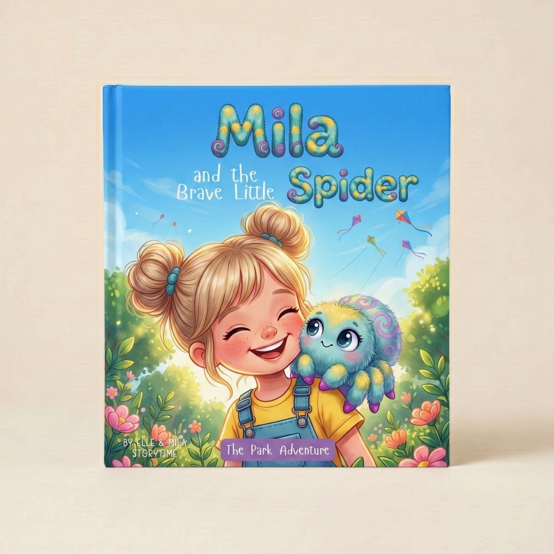 Jumping spider story book for girls park adventure personalized