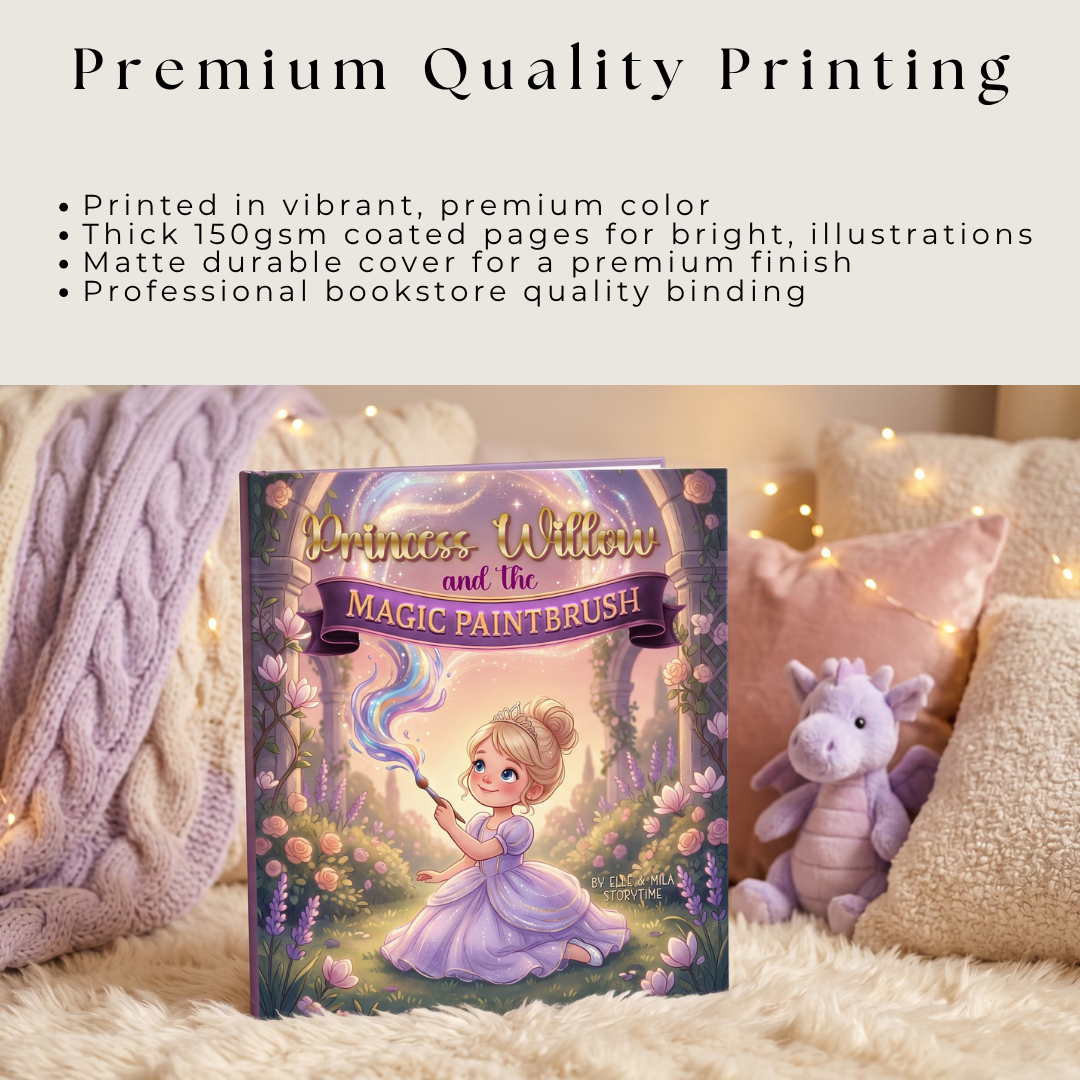 Princess storybook for girls magic paintbrush tale